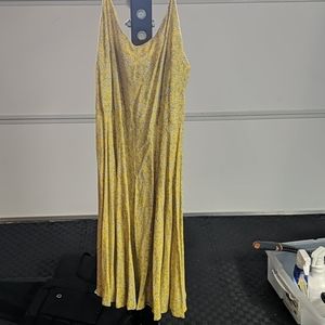 Gap Floral Mustard Midi Dress Size M